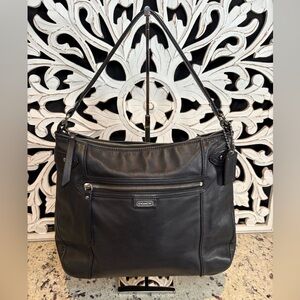 Coach Daisy Leather Hobo Bag F23937 Black